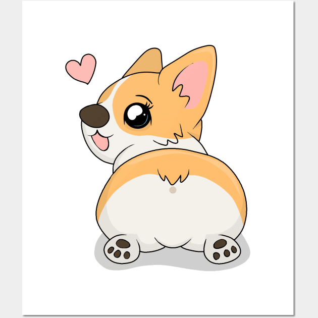 Cute Corgi Wall Art by valentinahramov